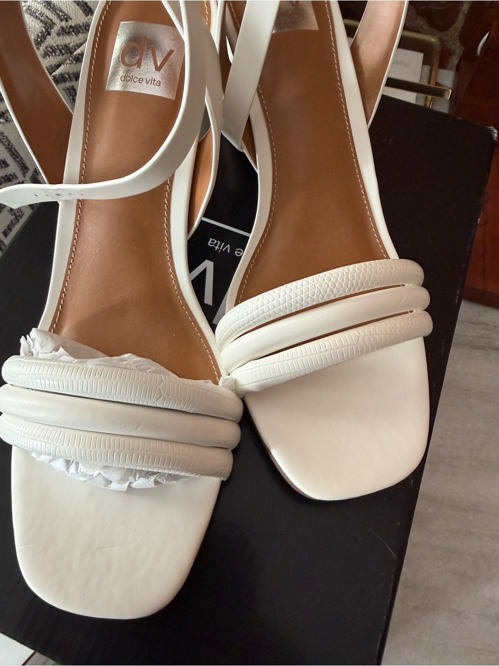 DV by Dolce Vita Fleck White Women's Sandals